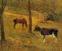 Gauguin, Paul - Horse and Cow in a Field